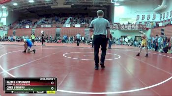 138 lbs Cons. Round 1 - James Keplinger, Mater Dei Wrestling Club vs Cree Stigers, Rhyno Academy Of Wrestling