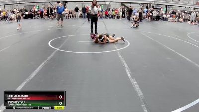 52 lbs Round 2 (6 Team) - Sydney Yu, Team Germantown vs Leo Alojado, Mat Warriors Red