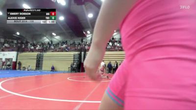 115 lbs Champ. Round 1 - Emery Dobson, Angola vs Alexis Kiger, Yorktown Wrestling Club