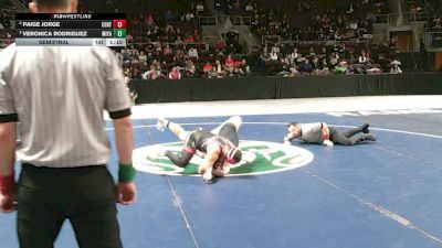 Girls 170 lbs Semifinal - Veronica Rodriguez, Miyamura vs Paige Jorge, Centennial