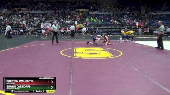 110 lbs Quarterfinal - Bruno Cassioppi, Hononegah WC vs Preston Waughtel, Bulls WC