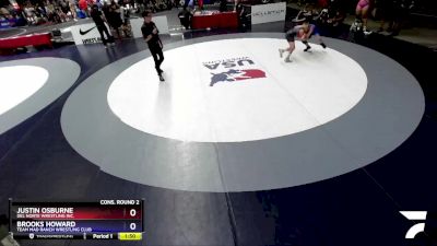 106 lbs Cons. Round 2 - Justin Osburne, Del Norte Wrestling Inc. vs Brooks Howard, Team Mad Ranch Wrestling Club