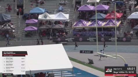 2026 AAU Junior Olympic Games - Youth Boys' 400m, Semi-Finals 4 - Age 15-16