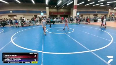 67 lbs Quarterfinal - Josh Schaub, Warhawk Wrestling Academy vs Andrew Dockery, Legacy Wrestling Club