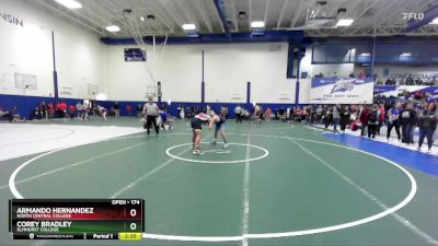 174 lbs Cons. Round 1 - Armando Hernandez, North Central College vs Corey Bradley, Elmhurst College