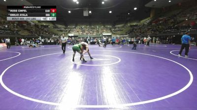 217 lbs Quarterfinal - Ross Cinfel, Clovis North vs Emilio Ayala, Kingsburg