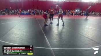 132 lbs Round 1 (4 Team) - Cameran Cunningham, Indianola 2 vs Braxton Christopherson, Elk River