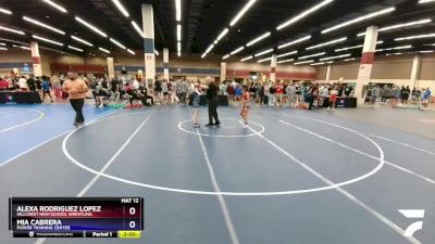 100 lbs Round 1 - Alexa Rodriguez Lopez, Hillcrest High School Wrestling vs Mia Cabrera, Power Training Center