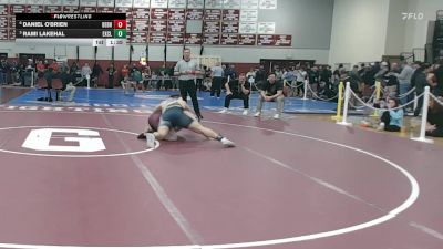 190 lbs Quarterfinal - Daniel O'Brien, Dedham vs Rami Lakehal, Excel Academy