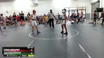 84 lbs Round 2 - Sebastian Rinehart, PA East Lightning vs Yohan Hernandez, Colosseum Wrestling