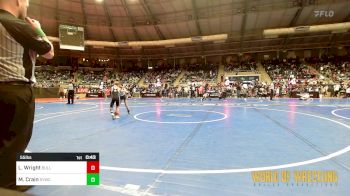 55 lbs Round Of 16 - Ledger Wright, BullTrained vs Marshall Crain, Seymour Youth Wrestling Club