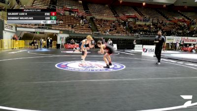 Cadet Boys Lower - 132 lbs Cons. Round 4 - Dominic Wilhelms, La Costa Canyon High School Wrestling vs Gilbert Luiz II, Ripon Tribe Wrestling Club