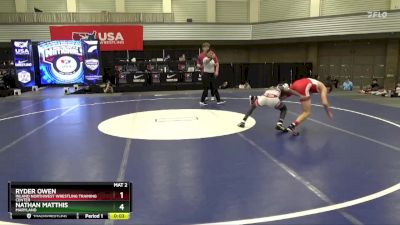 102 lbs Champ. Round 1 - Ryder Owen, Inland Northwest Wrestling Training Center vs Nathan Matthis, Maryland