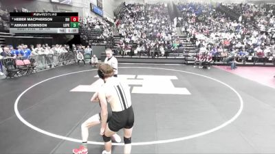 6A 144 lbs Cons. Round 1 - Abram Robinson, Lone Peak vs Heber Macpherson, Riverton