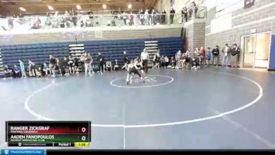 98 lbs Quarterfinal - Aaden Fanopoulos, Patriot Wrestling Club vs Ranger Zickgraf, Fighting Squirrels