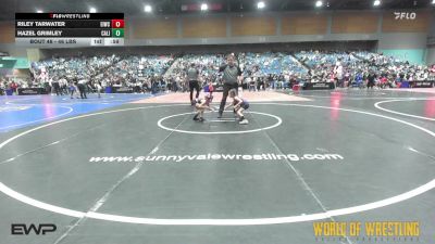 46 lbs 2nd Place - Riley Tarwater, Eufaula Ironheads Wrestling Club vs Hazel Grimley, California Grapplers