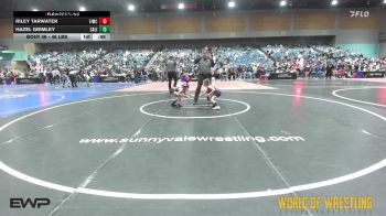 46 lbs 2nd Place - Riley Tarwater, Eufaula Ironheads Wrestling Club vs Hazel Grimley, California Grapplers