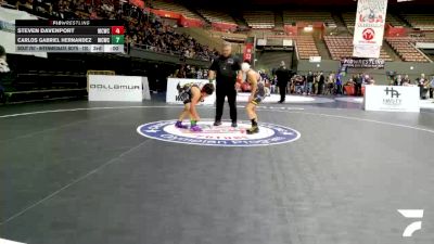 Intermediate Boys - 120 lbs 1st Place Match - Steven Davenport, Manteca Cobras Wrestling Club vs Carlos Gabriel Hernandez, Manteca Cobras Wrestling Club