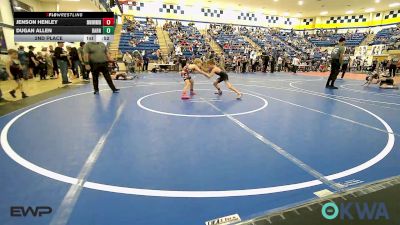 70 lbs 2nd Place - Jenson Henley, Skiatook Youth Wrestling vs Dugan Allen, Barnsdall Youth Wrestling