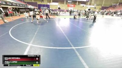 70 lbs Cons. Semi - Dylan Mitchell, Iowa vs Pablo Lopez, Illinois