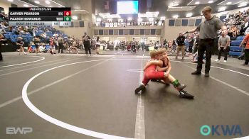 52 lbs Consi Of 8 #1 - Carver Pearson, Hinton Takedown Club vs Paason Edwards, Woodward Youth Wrestling