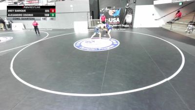 61 lbs Cons. Quarters - Jhey Sarique, South San Francisco Gator WC vs Alejandro Osorio, Tokay High School Wrestling