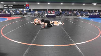 148 lbs 7th Place - Mia Ofarrill, PA vs Greta Brus, IA