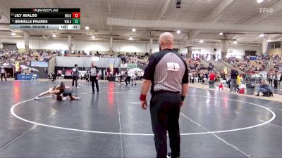 Girls 152 lbs Cons. Round 2 - Jennelle Phares, Walker Valley High School vs Lily Avalos, Rossview High School