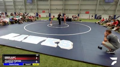 138 lbs Placement Matches (8 Team) - Grier Hunt, Team Alabama vs Maximus Fortier, West Virginia