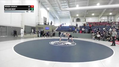 138 lbs Cons. Round 7 - Kohen Church, Riverton vs William Best, Layton