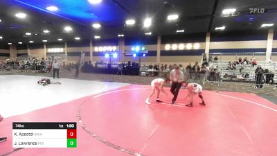 74 lbs Quarterfinal - Kaikoa Apostol, SoCal Grappling WC vs Julian Lawrence, Red Wave WC