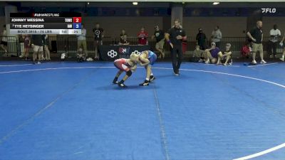 74 lbs Cons. Semis - Johnny Messina, The Outsiders Wrestling Club vs Tye Heysinger, Immortal Athletic WC