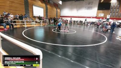 110 lbs Cons. Round 3 - Jerrell Mcleod, Wyoming Indian Middle School vs Braxton Marcotte, CY Middle School