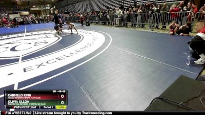 48-49 lbs 2nd Place Match - Olivia Ulloa, Takedown Express Wrestling Club vs Carmelo King, Askeo International Mat Club