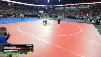 Girls 107 lbs 5th Place Match - Aliana Rauter, Milwaukee Ronald Reagan Girls vs Brianna Derouin, Menasha Girls