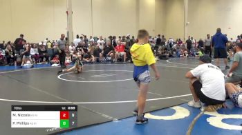 70 lbs Rr Rnd 4 - Michael Nicosia, K8 Mat Assassins Black vs Parker Phillips, K8 Ride Out