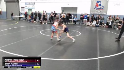 71 lbs 1st Place Match - Ahonui Harcharek, Avalanche Wrestling Association vs Zayin Martin, Mid Valley Wrestling Club