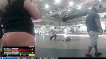 90 lbs Round 1 (4 Team) - Nakayla Dawson, Michigan Revolution Blue vs Isabella Kaplan, Youtube Wrestlers