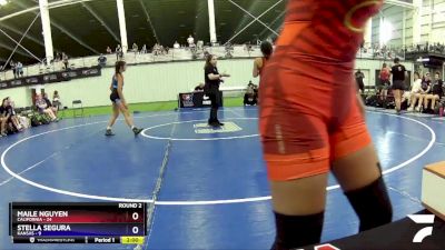 124 lbs Round 2 (8 Team) - Maile Nguyen, California vs Stella Segura, Kansas