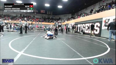 119 lbs Quarterfinal - Eli Clapp, Bridge Creek Youth Wrestling vs Hendrix Newcomb, Shelton Wrestling Academy