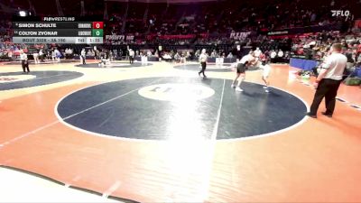 3A 190 lbs Cons. Round 3 - Colton Zvonar, Frankfort (Lincoln-Way East) vs Simon Schulte, Edwardsville (H.S.)