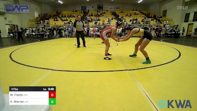 117 lbs Semifinal - Mikaela Fields, Grove vs Kiara Warren, Jay