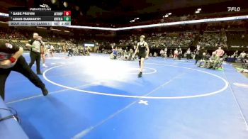 157 Class 1 lbs Semifinal - Gabe Provin, Lathrop vs Louis Suddarth, Centralia