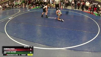 92 lbs Champ. Round 2 - Heston Oliver, JWC vs Zorion Maea, LV Bear Wrestling Club