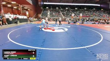 2A-175 lbs Cons. Round 1 - Aaron Perry, Wyoming Indian vs Kasey Jordan, Lovell