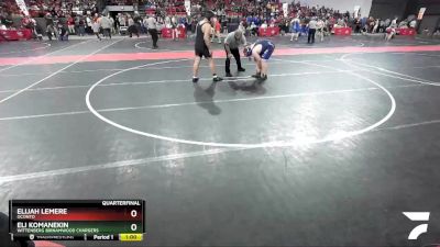 210 lbs Quarterfinal - Eli Komanekin, Wittenberg Birnamwood Chargers vs Elijah LeMere, Oconto