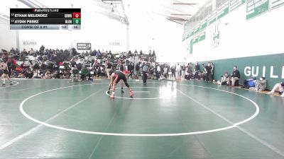 113 lbs Consi Of 8 #1 - Ethan Melendez, Goodwin Tech* vs Aydin Perez, New London