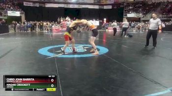 4A 121 lbs Champ. Round 1 - Hagan Crockett, Artesia vs Chiro John Barrita, Espanola Valley