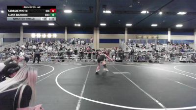 123 lbs Quarterfinal - Kenslie Watts, Reign WC vs Alina Bardoni, Gold Rush Wr Ac
