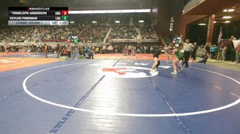 105 lbs Champ. Round 1 - Taylor Freeman, Lander Valley vs Penelope Anderson, Saratoga